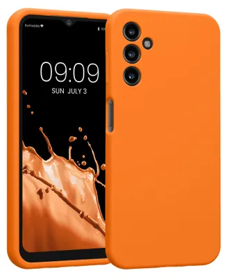 Produktbild von kwmobile Hülle kompatibel mit Samsung Galaxy A14 5G - Hülle Silikon gummiert - Handyhülle - Handy Case in Fruity Orange