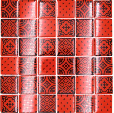 Produktbild von Glasmosaik XCM 8OP3 rot 30x30 cm