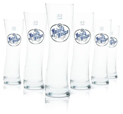 Produktbild von 6x Maisels Weisse Bier Glas 0,3l Design Pokal Gläser Weizen Hefe Gastro Bayreuth