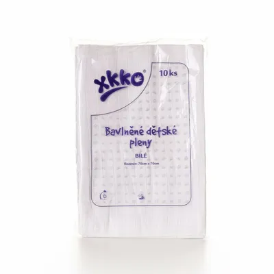 Obrázek produktu pro XKKO Classic bavlněné pleny 70x70 bílé - 10ks