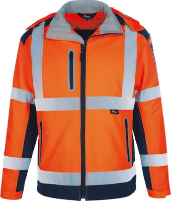 Produktbild von Triuso Vizwell Warnschutz-Winter-K-Softshelljacke VW177PO Gr. XL orange