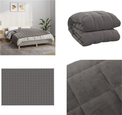 Produktbild von vidaXL Gewichtsdecke Grau 140x200 cm 10 kg Stoff - Gewichtsdecke - Gewichtsdecken - Beschwerte Decke - Decke