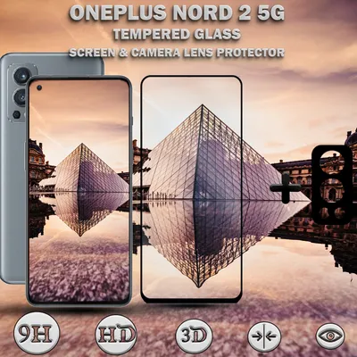 Produktbild von ONEPLUS NORD 2 5G  Displayschutzfolie und Objektivschutz aus 9H gehärtetem Glas