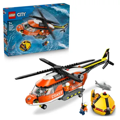 Zdjęcie produktu dla LEGO City Helikopter straży przybrzeżnej, Zestaw do budowania, 7 lat(a), Plastik, 551 szt., 915 g