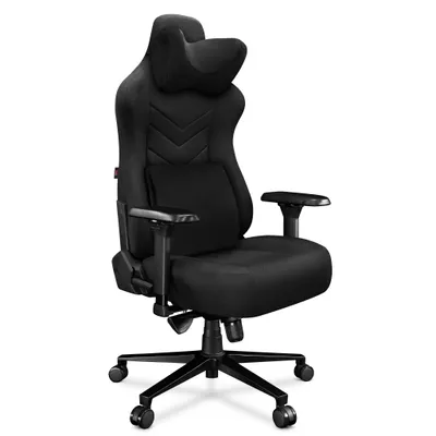 Produktbild von YUMISU Gaming Stuhl 2053 Verstärkte Stahlkonstruktion, Höhenverstellbar, bis 150kg Belastbar, Rückenlehne und Sitz aus Kaltschaum SCHWARZ Stoff