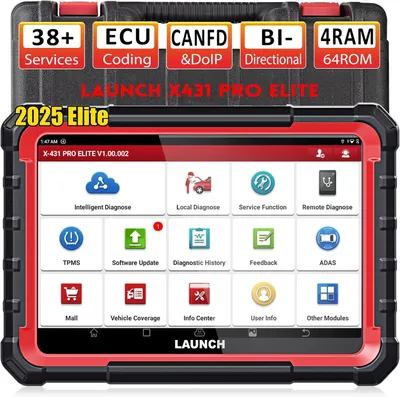 Image de Outil de diagnostic OBD2 - Scanner d'autodiagnostic - Lecteur de codes d'erreur - Encodeur de calculateur (ECU) - Testeur de système