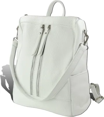 Produktbild von Cityrucksack weiß Toscanto Rucksack Leder D2ORT100RW