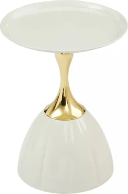 Produktbild von SANJAR Beistelltisch - weiß/gold