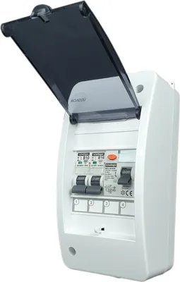Produktbild von RoadEu - Leitungsschutzschalter, Stromverteiler mit Fehlerstromschutzschalter 40A 2P typ A/AC und LS B16A, B10A. Sicherungskasten 230V