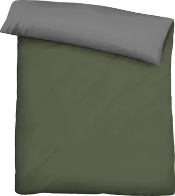 Produktbild von biberna 0455775 Renforce-Bettwäsche UNI color: fichte, size: 1x 140x200 cm + 1x 70x90 cm