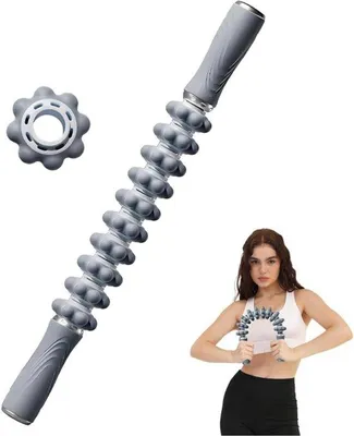 Image de Balle de massage - Rouleau de massage - Massage - Anti-cellulite et massage musculaire profond - Relaxation - Massages des tissus conjonctifs - Pour le dos, le cou, les épaules, l'abdomen, la taille, les bras et les jambes - Bleu