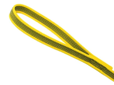 Produktbild von Mystique® Gummierte Schleppleine 15mm mit Handschlaufe Standard Karabiner gelb 20m