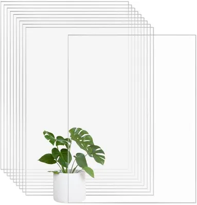 Zdjęcie produktu dla 10 przezroczystych płyt akrylowych, 1 mm przezroczystych akrylowych, przezroczystych płyt akrylowych, 20 x 15 cm, pleksiglas można zastąpić szkłem ramki wystawy