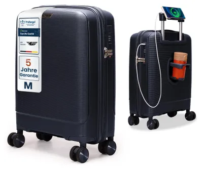 Immagine prodotto di 4FLY CoreMatte PP Valigia rigida 20 pollici Bagaglio a mano – Taglia M – Blu scuro