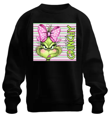 Obrázek produktu pro Feelin' Grinchy Christmas vtipný dárek Vánoční dárek uni mikina, černá, M