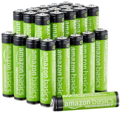 Immagine prodotto di A. Confezione da 24 batterie AAA ricaricabili NiMH, 800 mAh, modello 1