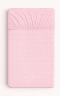 Produktbild von Baumwoll-Spannbettlaken für Babybetten – Tischdecken – perfekte Passform, weich und langlebig, 120 x 60 cm, rosa