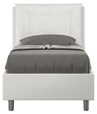 Immagine prodotto di Letto Singolo 80x190 cm con Rete e Contenitore Annalisa Bianco