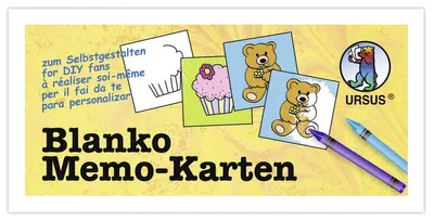 Produktbild von URSUS Memo Karten 6x6cm 60 Stück
