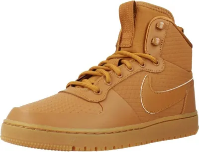 A single brown Nike Court Borough Mid Winter shoe is shown against a white background.