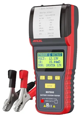 Obrázek produktu pro Tester baterií, vestavěná tiskárna, podporuje systémy 12 V a 24 V, ANCEL BST500