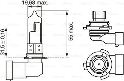 Produktbild von Bosch Glühlampe, Fernscheinwerfer  1 987 302 153