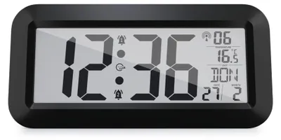 Productafbeelding van Mebus 14116 Funkwekker, 42 cm x 20 cm, zwart, groot display