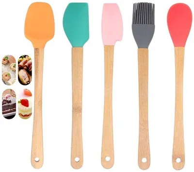 Productafbeelding van Set siliconenreiniger voor snacks en bakaccessoires, 5-delig, mini
