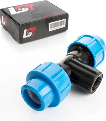 Produktbild von Schlauchverbinder T-Stück Verschraubung für Schlauch Rohr 25 x 1/2 Zoll x 25 mm