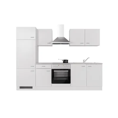 Produktbild von Küchenzeile mit E-Geräten - 270 cm breit - Weiß – Witus