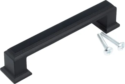 Produktbild von Möbelgriff Möbelknopf Serie UZ71 Schrankgriff Türgriff Schwarz Griff 96mm