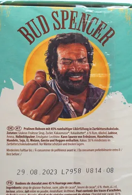 Produktbild von Piasten Bud Spencer Caribic Rum Schokobohnen mit Rumfüllung 150g