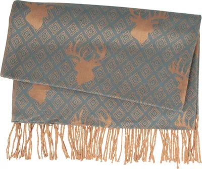 Trachtenschal mit Hirsch Design von Hut-Breiter in blau
