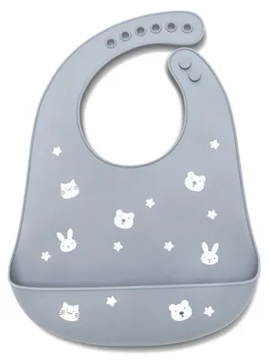 Produktbild von Lorelli Silicone Bib – Silikon-Lätzchen 6+ Monate, mit tiefer Auffangtasche, 6-fach verstellbar, Food-Grade-Silikon, 5 Farben