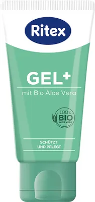 Produktbild von Ritex - Gleitgel Gel+ feuchtigkeitsspendend mit Aloe Vera - Inhalt 50ml, wasserbasiert - 09001