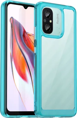 Produktbild von Redmi 12C Hülle, Klar Rückseite Stoßfeste TPU Silikon Bumper Schutzhülle für Xiaomi Redmi 12C Hellblau