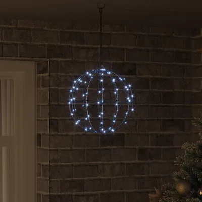 Produktbild von vidaXL Ball mit 96 LEDs Kaltweiß 31,5 x 31,5 x 32 cm Metall