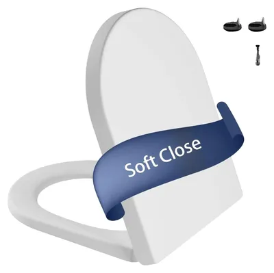 Image de Siège de toilettes, abaissement automatique, propriétés antibactériennes, blanc