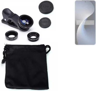 Produktbild von K-S-Trade Smartphone Kamera Linsen Set Kompatibel mit Meizu 21 Note 3in1 Clip-On Kamera Adapter Macro Weitwinkel FishEye Fischauge Objektiv Linse