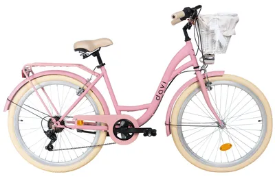 Produktbild von Damenfahrrad Davi Emma 26", 7 Gänge, 155-180 cm, Rosa/Creme