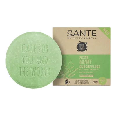 Produktbild von Feste Duschpflege Aloe Vera & Mandelöl - BALANCE 80g | SANTE