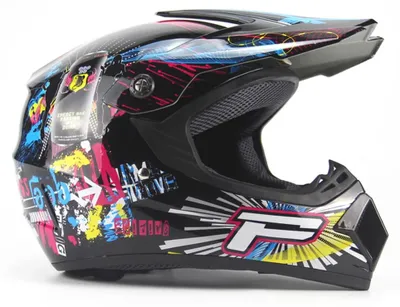 Productafbeelding van Fiets- en motorhelm, volledige bescherming, veiligheidsbril en handschoenen, donkerzwart, maat L