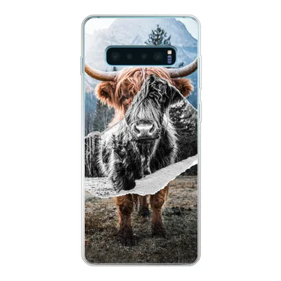 Produktbild von MuchoWow® Handyhülle Schutzhülle Hülle für Samsung Galaxy S10 Plus Schottischer Highlander - Kuh - Tiere Silikon Softcase Handy Hülle - Schutzhülle
