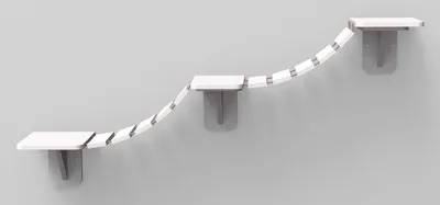 Produktbild von TRIXIE Kletterleiter zur Wandmontage - weiß - 150 × 30 cm