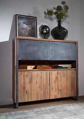 Produktbild von Highboard 130cm 'Genua' Akazie gebürstet