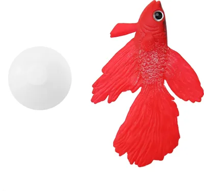 Produktbild von Aquariumdekoration lustige künstliche Silikon kleiner Fischtank Ornament rot Betta