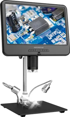 Obrázok produktu pre Digitálny mikroskop, 10,1" nastaviteľný LCD displej, zväčšenie 5X-260X, AD210, 260X
