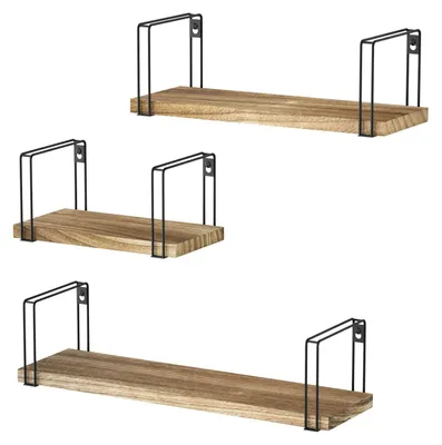 Produktbild von Holz Wandregal Set von 3 für Innenräume