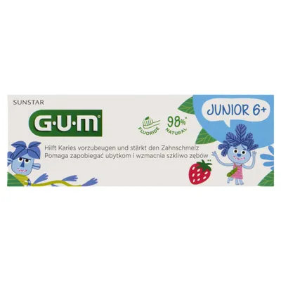 Image de Gum | Dentifrice - Dentifrice Enfants Gum Junior - 50 ml - Goût de fruits - Prévention des caries - Protection des dents