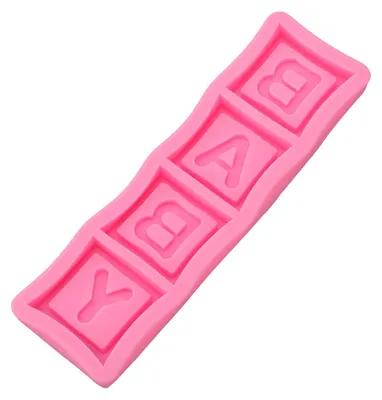 Produktbild von BABY-Buchstaben-Silikonform, hitze- und kältebeständig – BABY-Buchstaben-Fondant- und Schokoladenform für die Tortendekoration